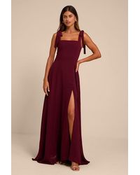 Lulus - Love Me Forever Square Neck Maxi Dress - Lyst