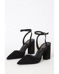 Lulus - Viki Suede Pointed-Toe Ankle Strap Pumps - Lyst