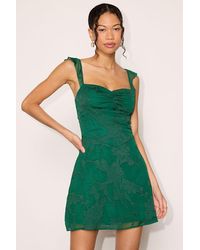 Lulus - Arlene Floral Jacquard Mini Dress - Lyst