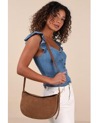Billini - Collins Suede Crossbody Bag - Lyst