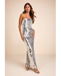 Lulus | Devil Wears Prada - Wynter Sequin Bustier Maxi Dress - Lyst