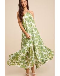 Lulus - Dezzi Multi Floral Halter Shift Maxi Dress - Lyst