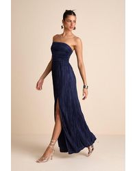 Lulus - Poised Performance Plisse One-Shoulder Maxi Dress - Lyst