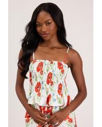 Lulus - Delaina Multi Floral Smocked Tank Top - Lyst
