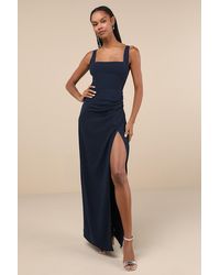 Lulus - Glamorous Disposition Ruched Maxi Dress - Lyst