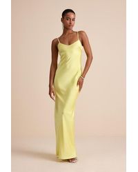 Lulus - Janet Satin Slip Maxi Dress - Lyst