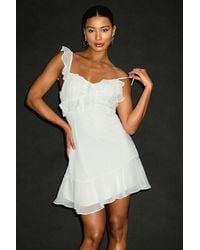 Lulus - Captivating Always Ruffled Asymmetrical Mini Dress - Lyst