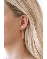 Lulus - More For Me Rhinestone Earrings Set - Lyst