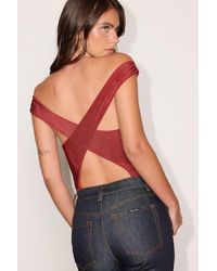 Lulus - Tarryn Jersey Knit Off-The-Shoulder Bodysuit - Lyst