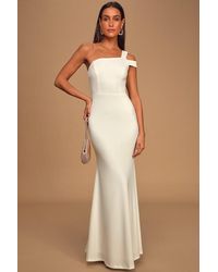 Lulus - Make An Entrance One-Shoulder Mermaid Maxi Dress - Lyst