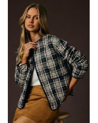 Lulus - Norma And Plaid Quilted Jacket - Lyst