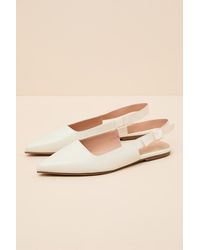 Lulus - Brianna Pointed-Toe Slingback Flats - Lyst