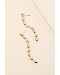 Lulus - Barona Beaded Drop Earrings - Lyst