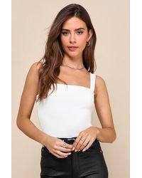 Lulus Basics - Symbolize Sleeveless Bodysuit - Lyst