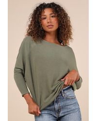 Lulus Basics - Verla Dolman Sleeve Sweater Top - Lyst