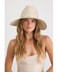 San Diego Hat - Dottie Woven Lurex Rhinestone Sun Hat - Lyst