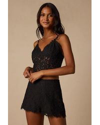 Lulus - Dalia Lace High-Rise Shorts - Lyst
