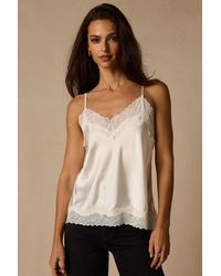 Lulus - Cameron Satin Lace Cami Top - Lyst