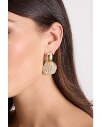 Lulus - Eviana Leaf Drop Earrings - Lyst