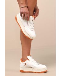 Reebok - Club C Extra Chalk And Clay Leather Platform Sneakers - Lyst
