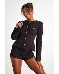 Lulus - Lynn Rosette Button-Front Blazer - Lyst