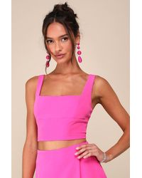 Lulus - Exceptionally Styled Lace-Up Two-Piece Skort Romper - Lyst