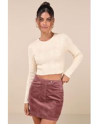 Lulus - Perfected Cuteness Corduroy High-Rise Mini Skirt - Lyst