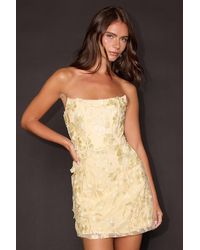 Lulus - Macario 3D Floral Embroidered Mini Dress - Lyst