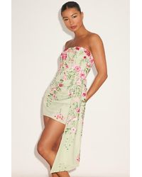 Lulus - Aritz Embroidered Sash Strapless Mini Dress - Lyst