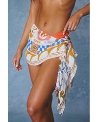 Lulus - Deidra Multi Print Swim Cover-Up Scarf - Lyst