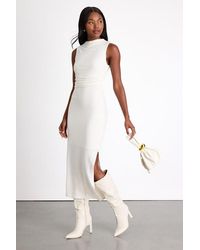 Lulus - Zephine Sleeveless Sweater Midi Dress - Lyst