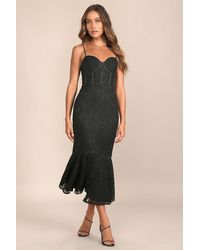 Lulus - Found Your Love Lace Sleeveless Trumpet Midi Dress - Lyst