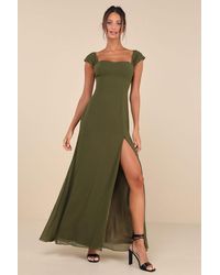 Lulus - Magical Magnetism Off-The-Shoulder Maxi Dress - Lyst