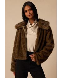 Lulus - First Class Faux Fur Jacket - Lyst