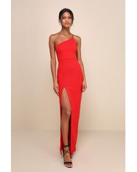 Lulus - Keeper Of My Heart One-Shoulder Maxi Dress - Lyst