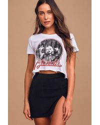 Prince Peter - Blondie Distressed Cropped Graphic Tee - Lyst