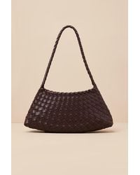 Lulus - Lilijana Dark Woven Shoulder Bag - Lyst