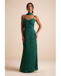 Lulus - Rashona Burnout Sash Scarf Maxi Dress - Lyst