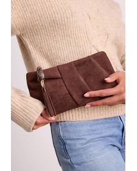 Dolce Vita - Louela Chocolate Suede Clutch - Lyst