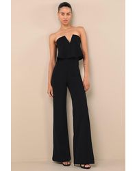 Lulus - Power Of Love Strapless Jumpsuit - Lyst