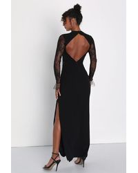 lulus long sleeve backless dress Shona Joy - La Lune Long Sleeve Backless Mini Dress - Cream main image 1