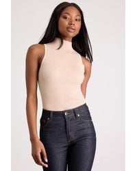 Lulus - Seasonal Sophistication Ribbed Mock Neck Sweater Tank Top - Lyst