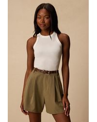 Lulus - Sharise Pleated High-Rise Shorts - Lyst