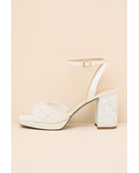 Steve Madden - Junie Beaded Platform Ankle Strap High Heel Sandals - Lyst