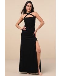 Lulus - Perfectly Demure Backless Column Maxi Dress - Lyst