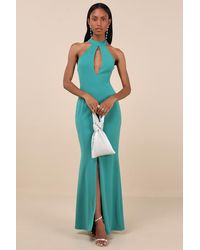 Lulus - Belestina Cutout Mock Neck Maxi Dress - Lyst