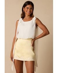Lulus - Leonie Tie-Strap Bodysuit - Lyst