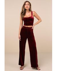 Blank NYC - Sneak Peak Velvet High-Rise Trouser Pants - Lyst