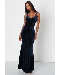 Lulus - Perfectly Classy Velvet Strappy Maxi Dress - Lyst