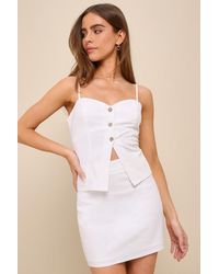 Lulus - Summertime Charm High-Rise Mini Skirt - Lyst